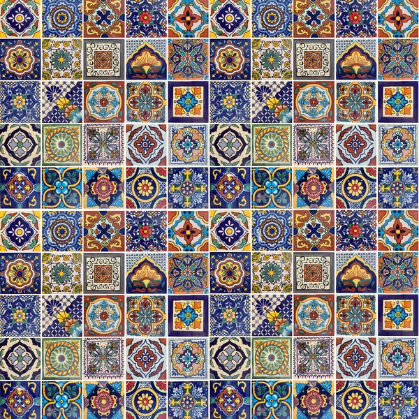 100 TILES 4 X 4" assorted designs Mexican tile handmade colorful talavera backsplash mosaic