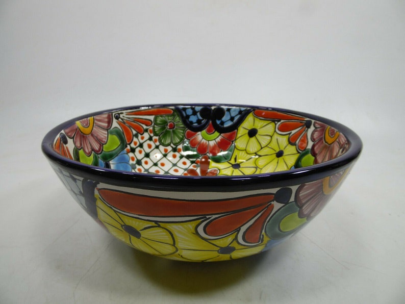 10 ROUND TALAVERA SINK Vessel Mexican Bathroom Sink Etsy Canada