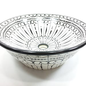 17&quot; ROUND TALAVERA SINK ceramic bathroom vessel sink, mexican handmade folk art