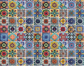 5000 CERAMIC TILES mixed patterns Mexican tile handmade talavera backsplash mosaic 2 X 2"