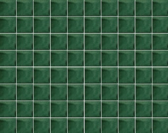 200 GREEN TILES - 2" Mexican ceramic tile, handmade talavera backsplash mosaic 2x2 2"X2"