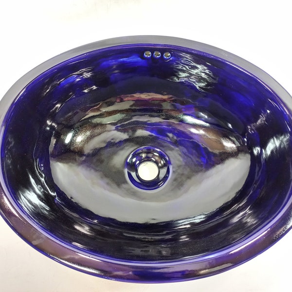 Blue Bathroom Sink Etsy