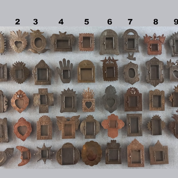 TIN NICHO SET wholesale, punched tin, handmade in Mexico, Mexican artisanal handcrafted handmade