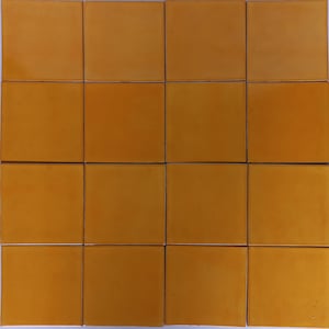 20 CERAMIC TILES 6&quot; Yellow Mexican tile, handmade talavera backsplash mosaic 6X6 6&quot;x6&quot;