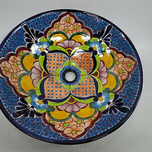 18 TALAVERA SINK Oval Vessel Mexican Handmade Ceramic Etsy