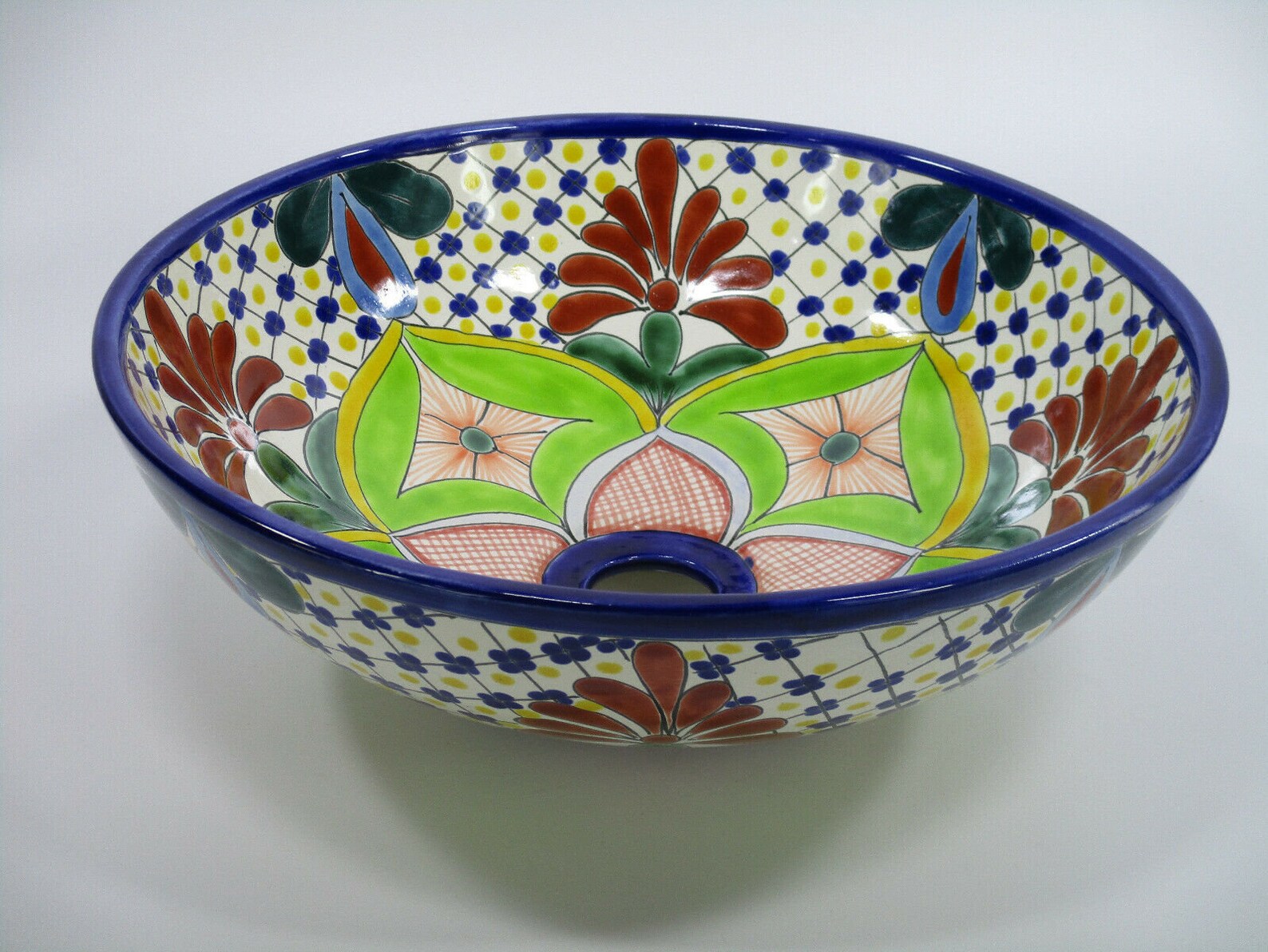 14 round TALAVERA VESSEL SINK Mexican handmade ceramic Etsy