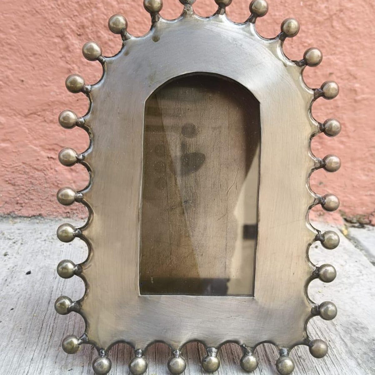 TIN NICHO With STAND 7 Inch Tall, Punched Tin, Handmade in Mexico, Mexican Artisanal Handcrafted Handmade Copper Color - Etsy