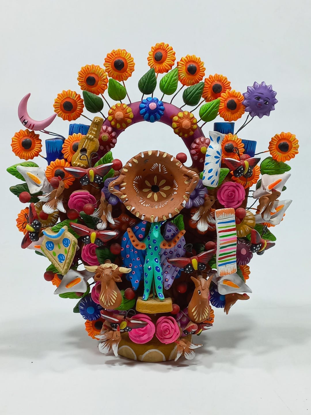 CLAY TREE of LIFE, 100% Handmade, Colorful Mexican Folk Art - Etsy