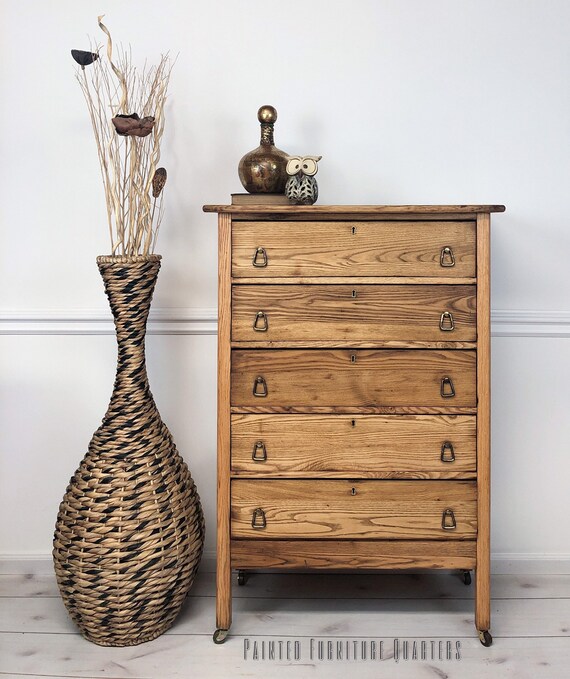 Sold Sold Antique White Oak Dresser Oak Tallboyhighboy Etsy
