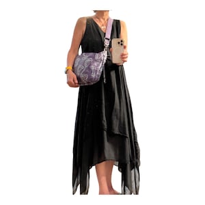 Handmade Soft Italian Unique Designer Embossed Purple Leather Handbag Bag. Shoulder Bag. Gift for her.