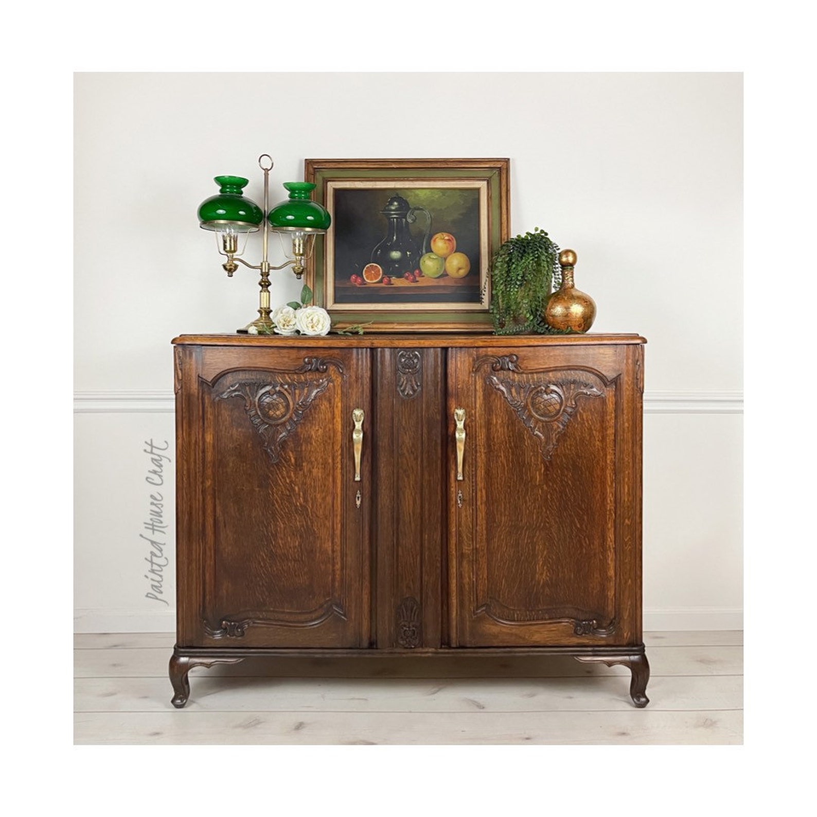 Antique Rare Tiger Oak Quarter Sawn Sideboard Buffet Belgium High End Furniture Ca 1890 Etsy