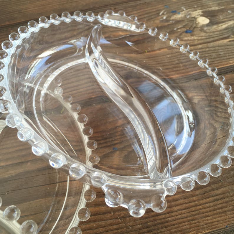 Imperial Candlewick Clear Glass Relish Condiment Dishes With Etsy