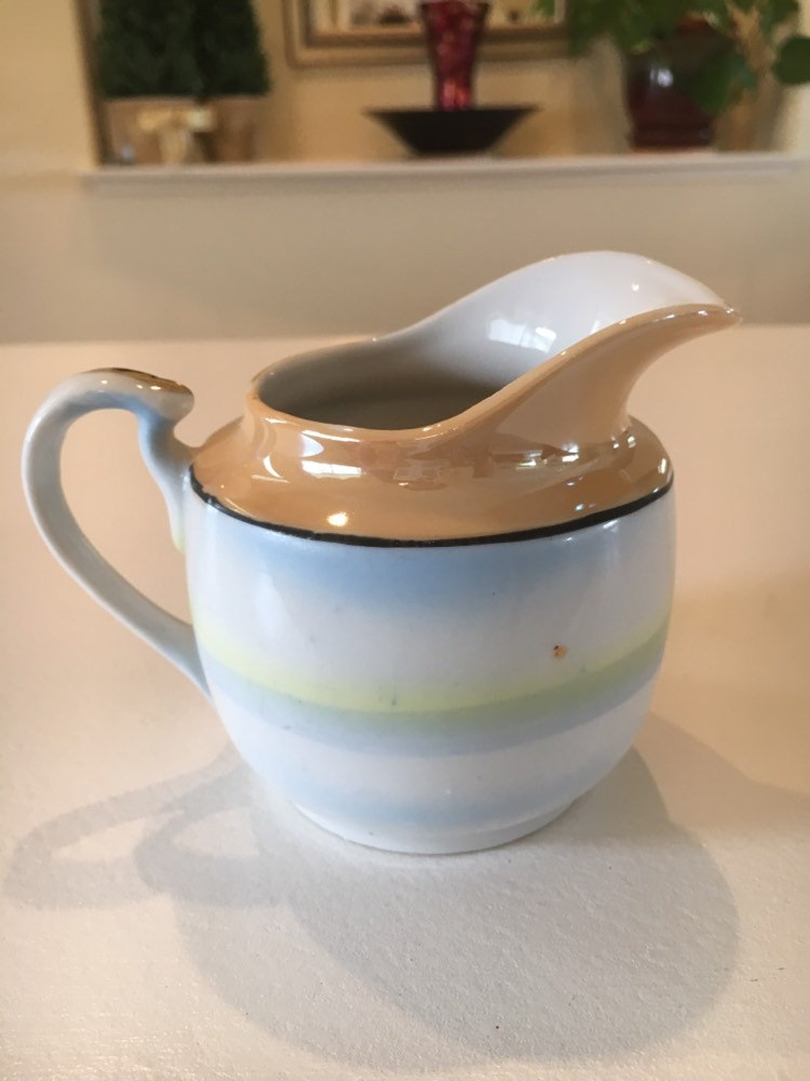 Vintage Japanese creamer handpainted porcelain 1930s Etsy
