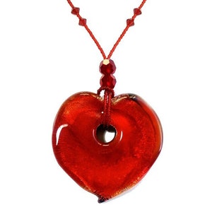 Murano Glass Heart by Mystery of Venice Red Passion Heart, Murano Glass Heart, Murano Glass Pendant, Murano Glass Jewelry, Glass Heart
