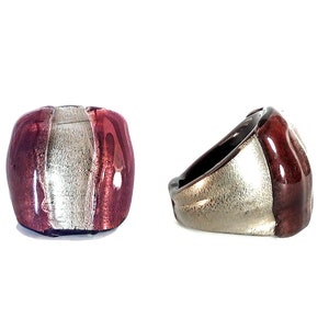 Murano Glass Ring ’Metal Ribbon’ by Mystery of Venice, Murano Glass Ring, Glass Ring, Murano Glass Jewelry, Murano Glass, Bague Murano