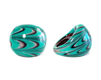 Murano Glass Ring 'Phoenician' by Mystery of Venice, Murano Glass Ring, Murano Glass, Murano Glass Jewelry, Ethnic Ring, Bague Verre,