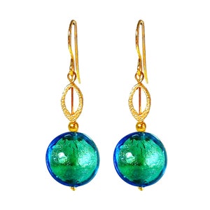 Murano Glass Earrings &#39;Marquise&#39; by Mystery of Venice, Murano Glass Earrings, Murano Glass Jewelry, Glass Earrings, Venetian Glass Jewelry