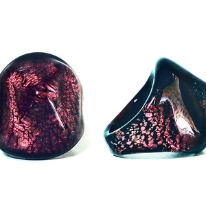 Murano Glass Ring by Mystery of Venice ’Neon Pyramid’, Murano Glass Ring, Glass Ring, Glass Rings, Murano Glass Jewelry, Murano Glass