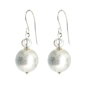 Murano Glass Earrings ’Silver Ice’ by Mystery of Venice, Murano Earrings, Murano Glass Earrings, Murano Glass Jewelry, Silver Glass Earrings