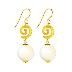 Murano Glass Earrings &#39;Gold Spiral’ by Mystery of Venice, Murano Glass Earrings, Murano Glass Jewelry, Murano Glass, Greek Earrings