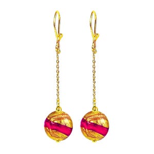 Orecchini pendenti in vetro di Murano 'Juliana' di Mystery of Venice, orecchini in vetro di Murano, gioielli in vetro di Murano, orecchini in vetro di Murano, vetro di Murano