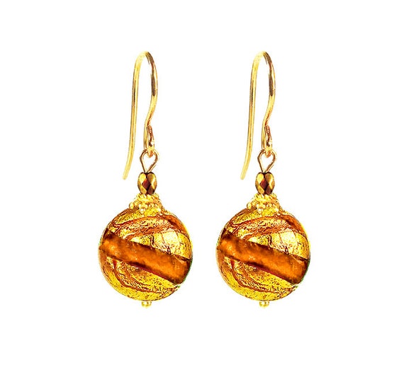 Boucles D'oreilles En Verre De Murano Véritable - Fait Main - Italie - Neuf Avec étiquettes