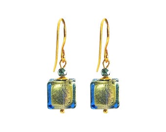 Murano Glass Earrings by Mystery of Venice ’Summer Blue', Murano Glass Earrings, Murano Glass Jewelry, Glass Jewelry, Colorful Earrings