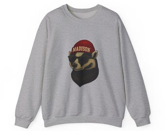 Madison Crewneck Sweatshirt, Vintage City Pride Shirt, College Town Graphic Shirt by GameDay Ink