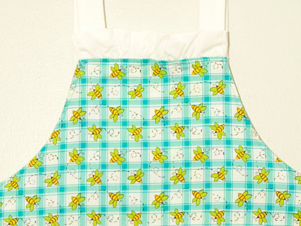 Delantal de abeja azul teal de los niños | Etsy