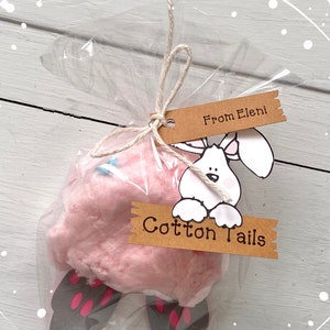 Cotton Tail Easter Basket Stuffers, Easter Candy Bags, Bunny Party Favor Bags, Easter Party Favors