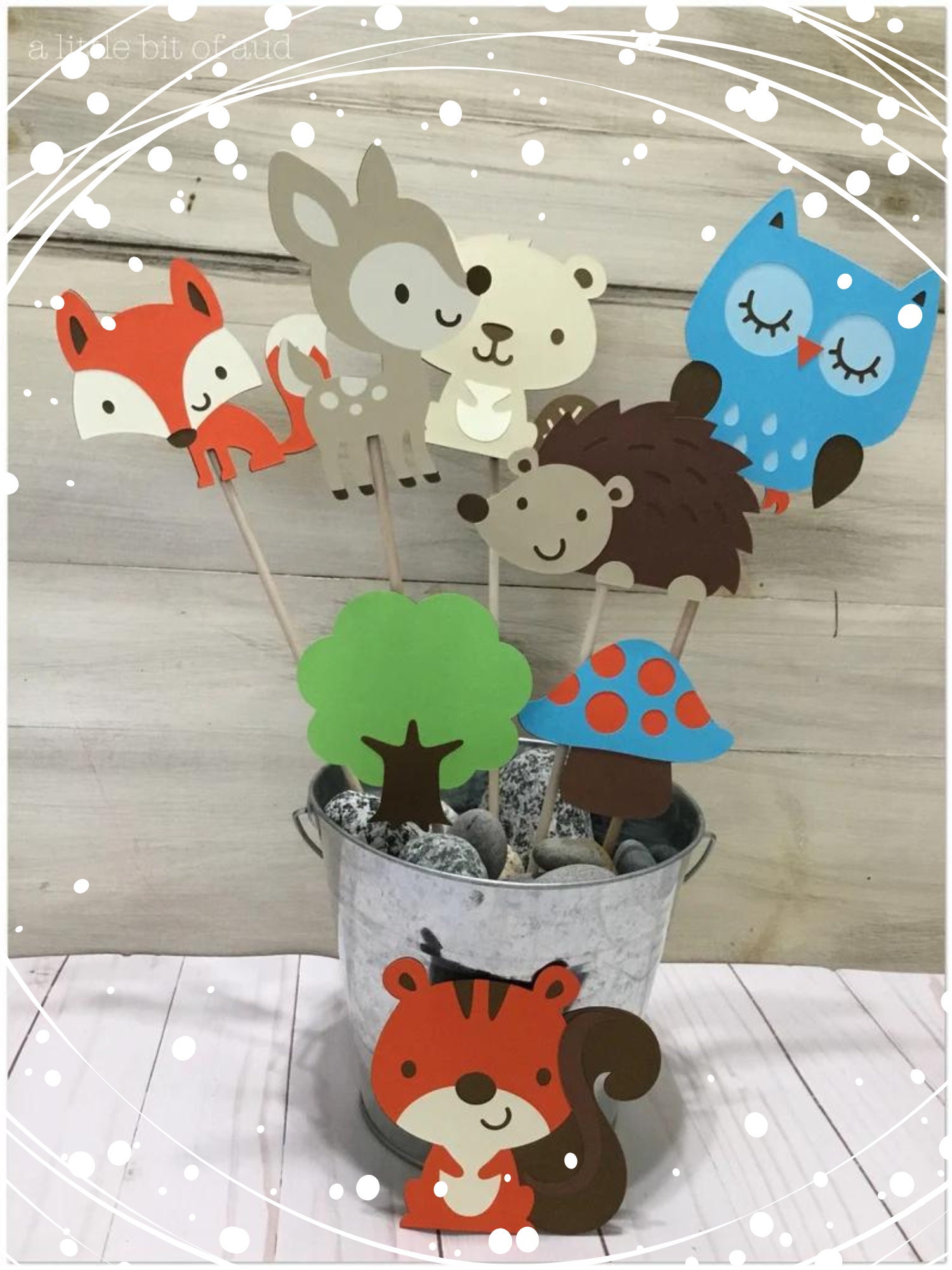 Woodland Baby Shower Decorations Baby Shower Decorations Gender Neutral Baby Shower Centerpiece Woodland Animals Baby Shower