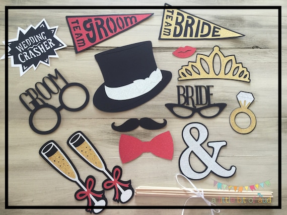 Wedding Photo Booth Props Wedding Party Props Photo Booth Etsy