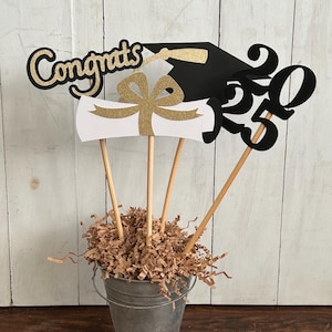 2025 Graduation Centerpiece Sticks, Graduation Party Decorations, Table Decor Graduation, Graduation Centerpieces, Class of 2025 Decorations