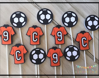 Soccer Theme Birthday Party, Soccer Cake Topper, Sports Theme Birthday Party, Soccer Cupcake Toppers, Soccer Birthday