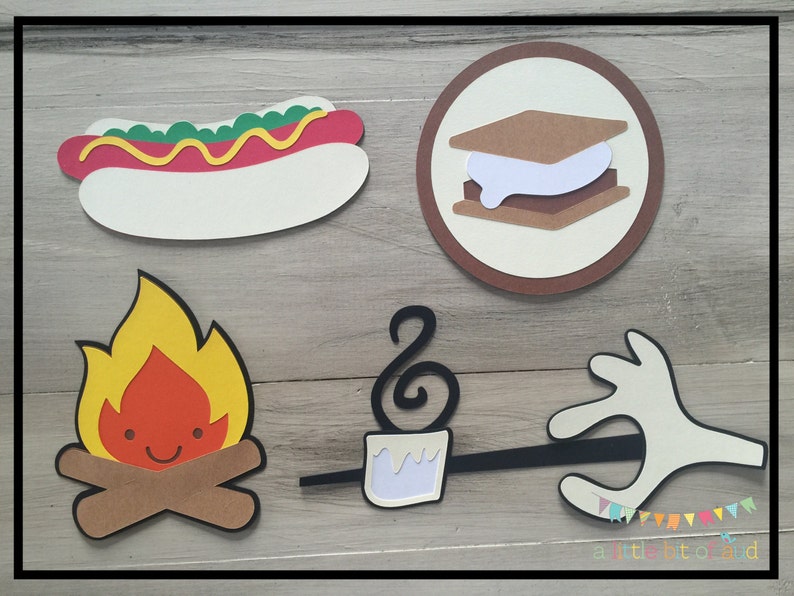 Smores Party Camping Party Decorations Photo Booth Props Kids Birthday Summer Birthday Party Decorations