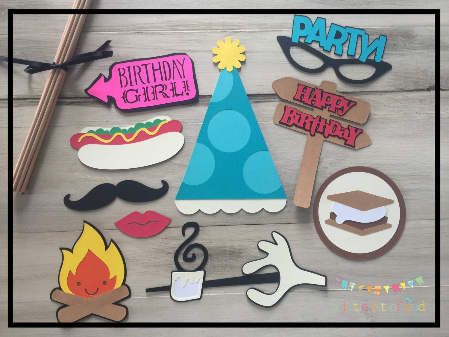 Photo Booth Props Camping Birthday Party Camping Party Decor Camping Birthday Party Decorations