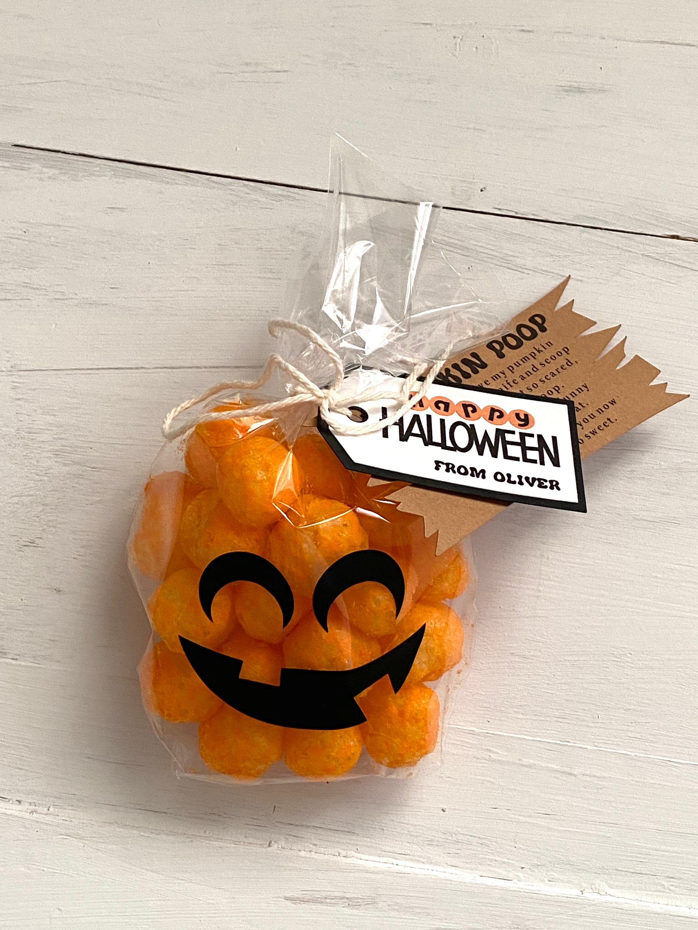 Halloween Party Favors For Kids, Halloween Favors, Halloween Favor Tags, Halloween Treat Bags For Class, Pumpkin Poop