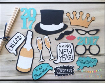 Photo Booth Props, New Years Eve Decorations, New Years Eve Photo Props, New Years Eve Party