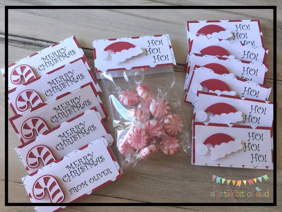 christmas treat bags for kids personalized christmas tags etsy christmas goodie bags for students