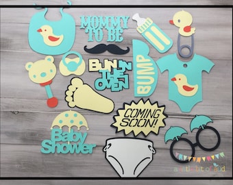 Baby Shower Photo Booth Props, Baby Shower Decorations Gender Neutral, Baby Shower Centerpiece Sticks