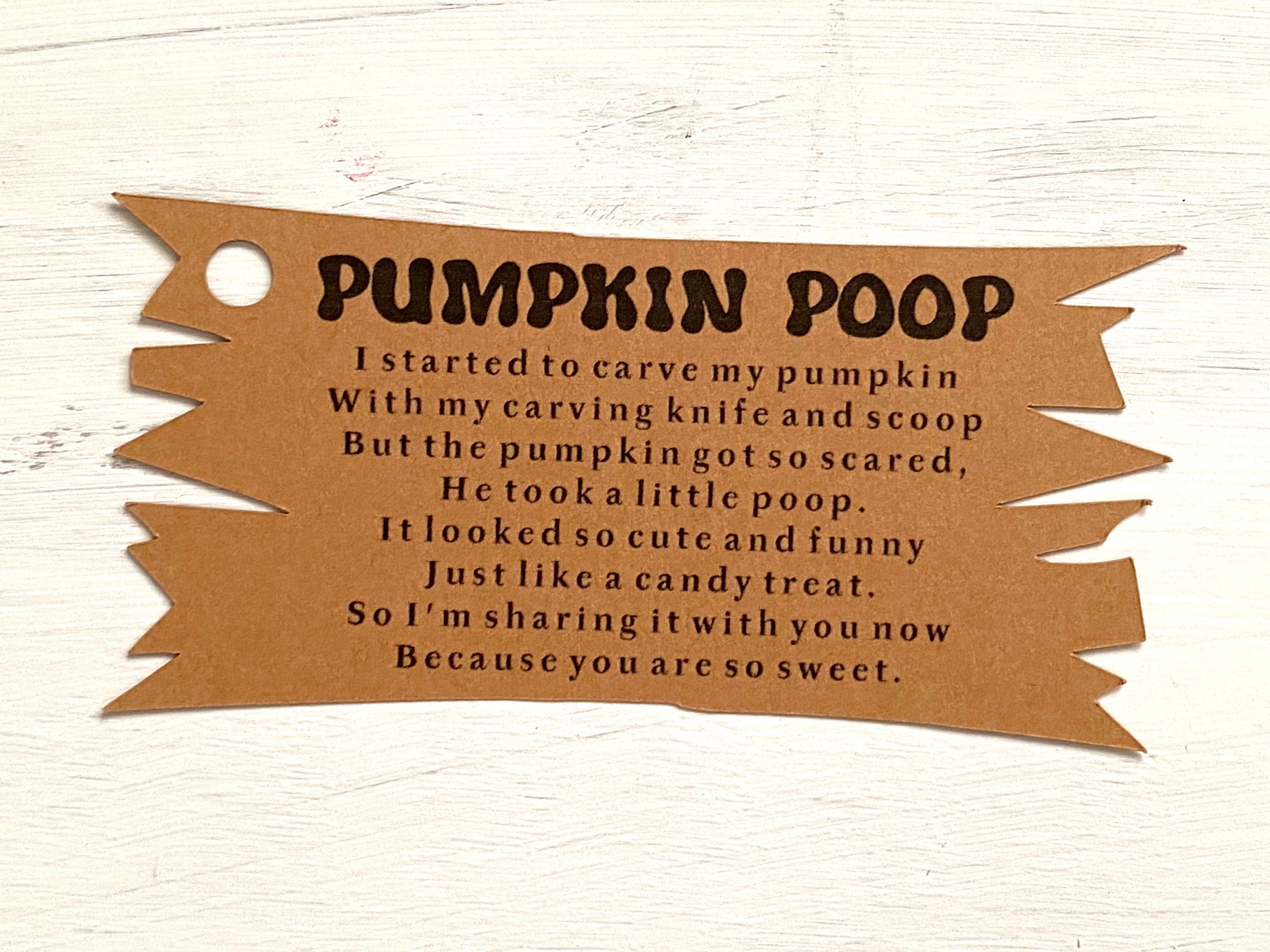 Halloween Party Favors For Kids, Halloween Favors, Halloween Favor Tags, Halloween Treat Bags For Class, Pumpkin Poop