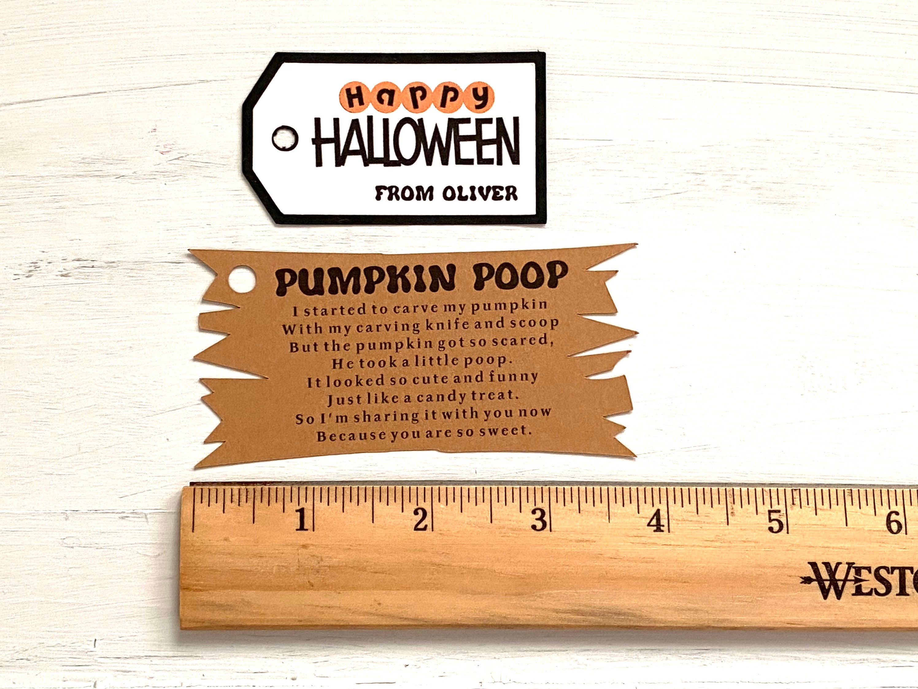 Halloween Party Favors For Kids, Halloween Favors, Halloween Favor Tags, Halloween Treat Bags For Class, Pumpkin Poop