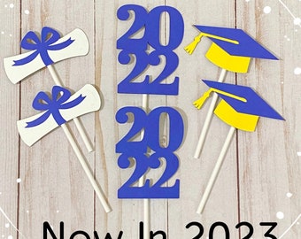 Graduation Party Decorations 2024, Graduation Cupcake Toppers, Graduation Party Decor, Graduation Centerpiece Sticks, Cupcake Picks