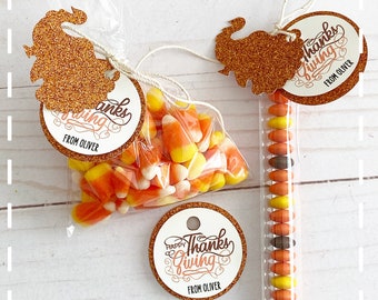 Thanksgiving Place Cards, Fall Party Favors, Fall Table Decorations, Thanksgiving Treat Bags