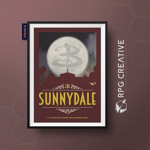 Buffy the Vampire Killer : Sunnydale High - TV Show | Movie Poster | Digital Print | Vampire Poster | Geek Print