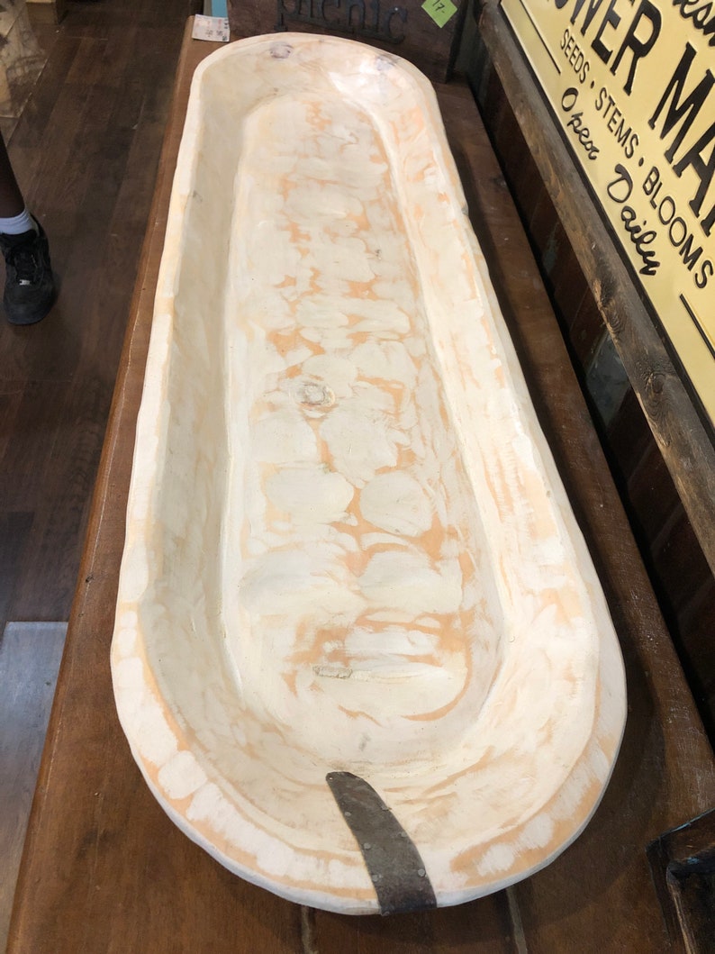 Trough XL White w Metal Strapping