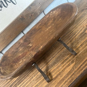 Stained * Rustic * Bowl with Stand