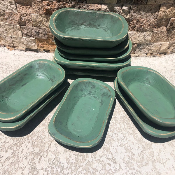 Wholesale Bundle of 10 - Mini Dough Bowls Green - Candle Ready