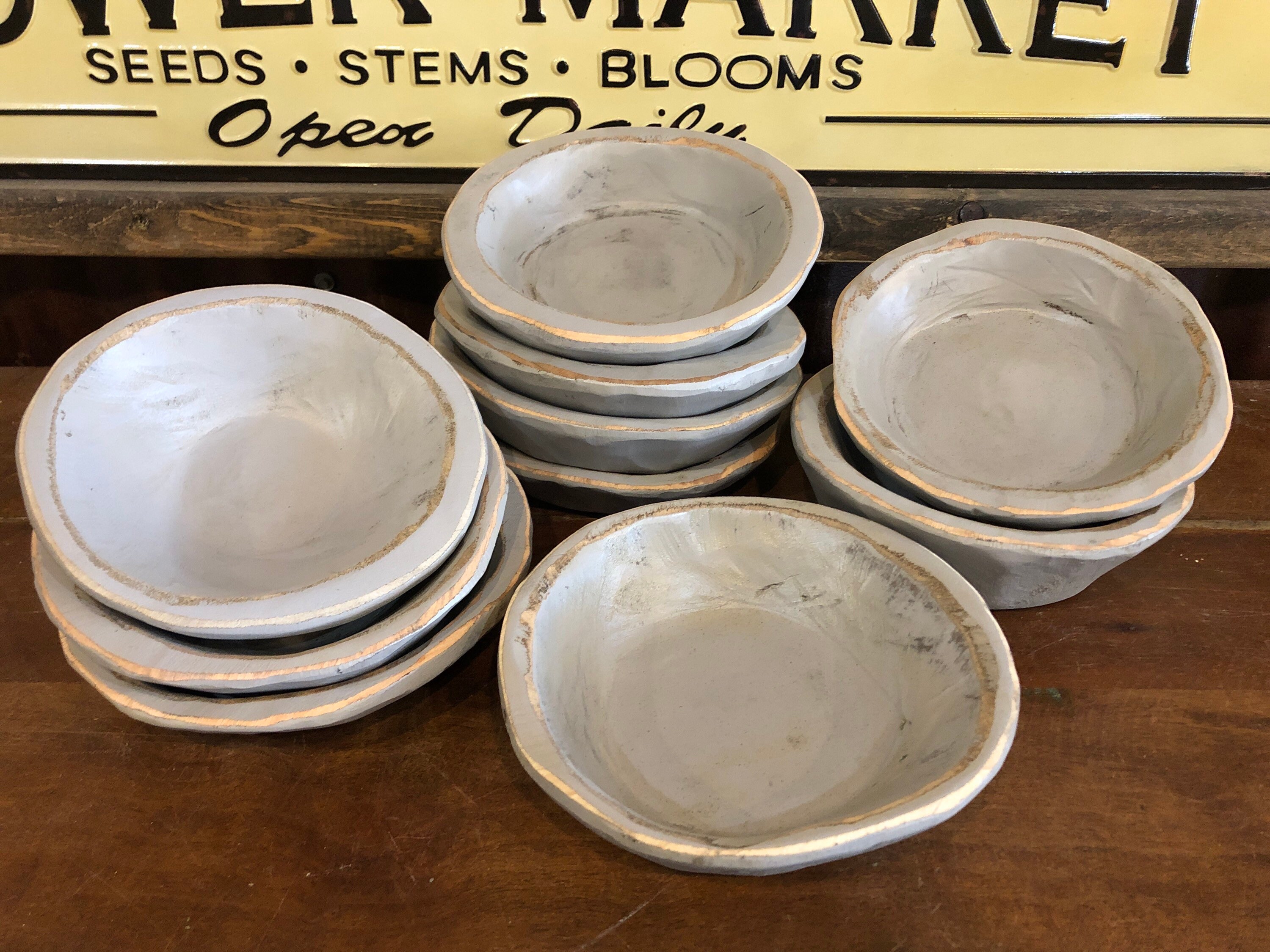 Wholesale Bundle of 10 Mini Round Dough Bowl Light Gray Etsy