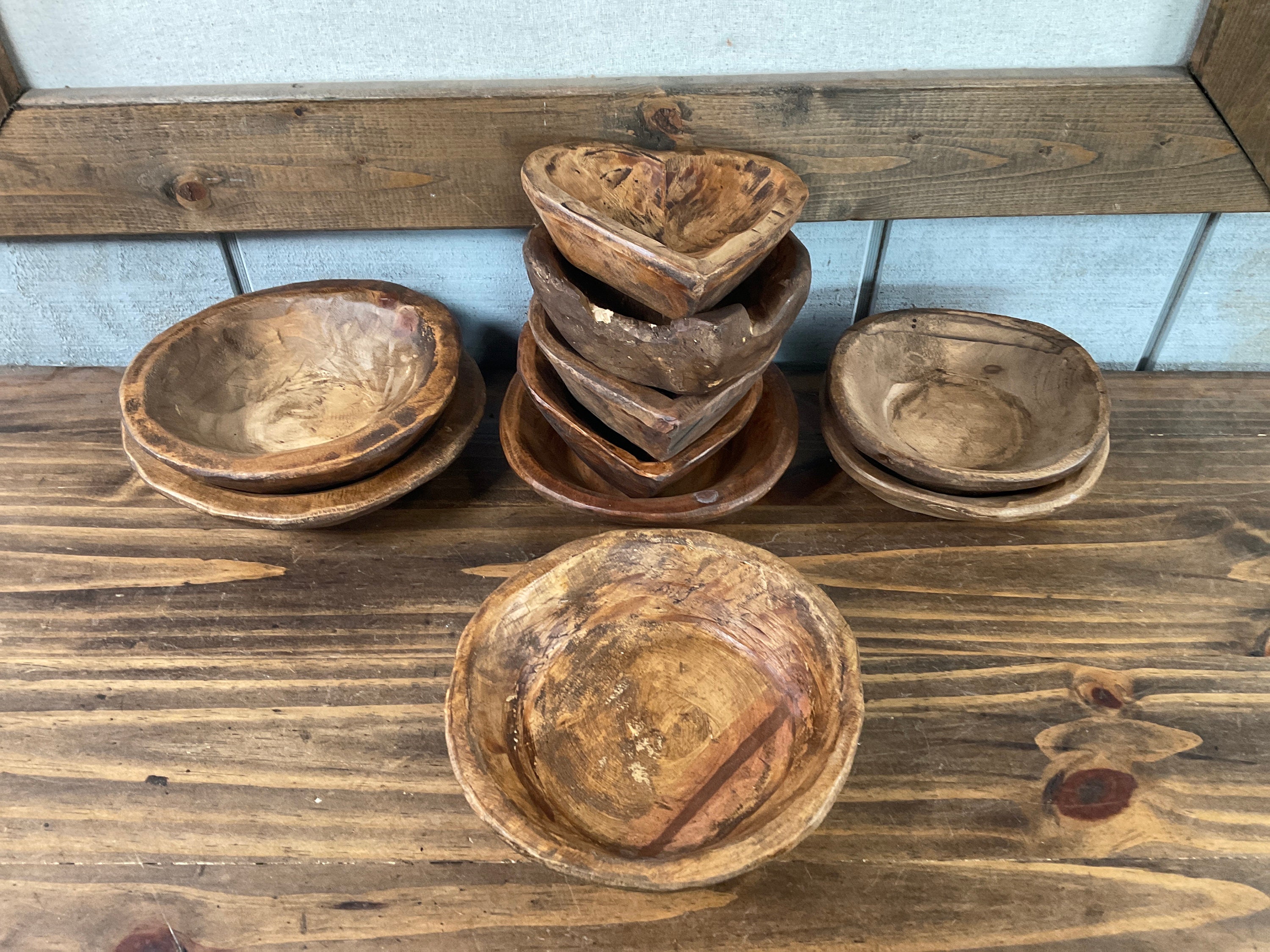 Wooden Dough Bowls, Wooden Dough Bowl Soy Candle, Wooden Candle Bowl,  Prayer Dough Bowl, Wooden Dough Bowl Candle Boat 